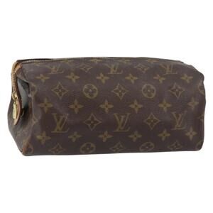 LOUIS VUITTON Monogram Trousse Patte Pression Cosmetic Pouch M47636 Auth bs31287